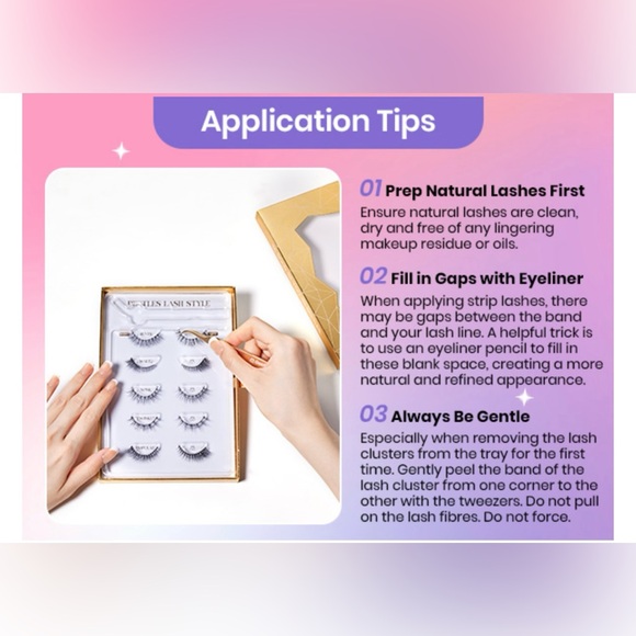 Easy False Eyelashes Animal Magic 5 pairs of Mixed Super Natural with tweezers - Picture 8 of 12